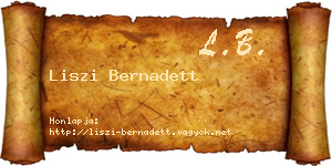 Liszi Bernadett névjegykártya