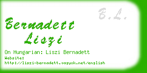 bernadett liszi business card